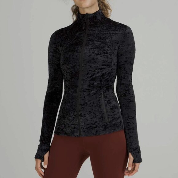 Lululemon Black Long Sleeve Define Velour Jacket - Picture 1 of 5